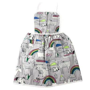 Elephant Ollie Retro Cotton Kids Apron – Cats & Rainbows | Koop.co.nz