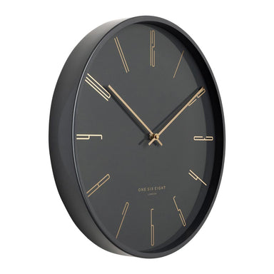 One Six Eight Maya Clock - Charcoal (30cm) | Koop.co.nz