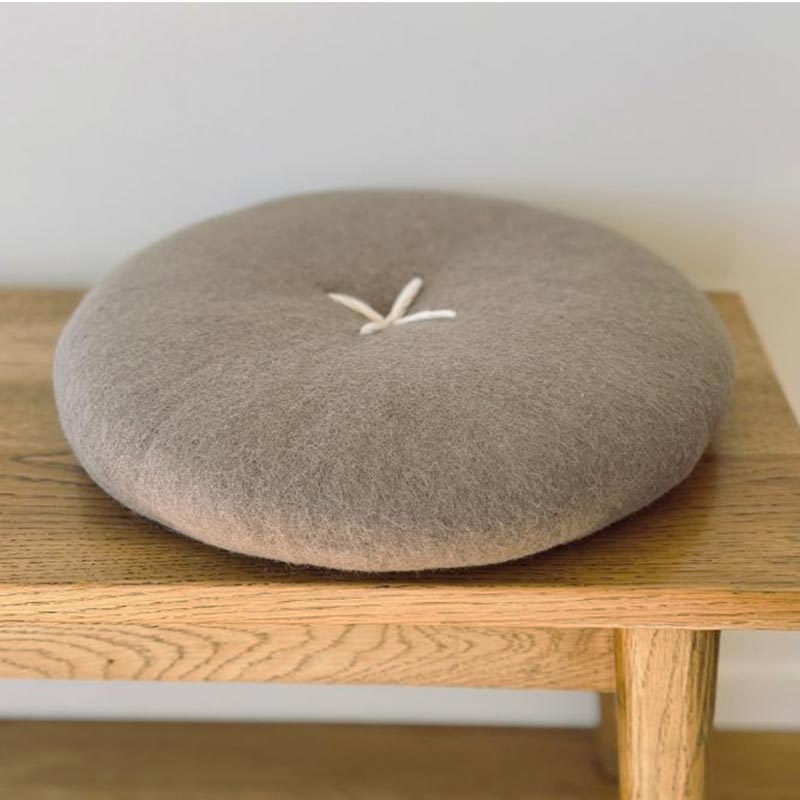 Sheepish Design NZ Wool Cross Cushion - Fawn (40cm) | Koop.co.nz