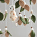 Tik Tak Handmade NZ Wool Baby Mobile - Owl & Leaf | Koop.co.nz