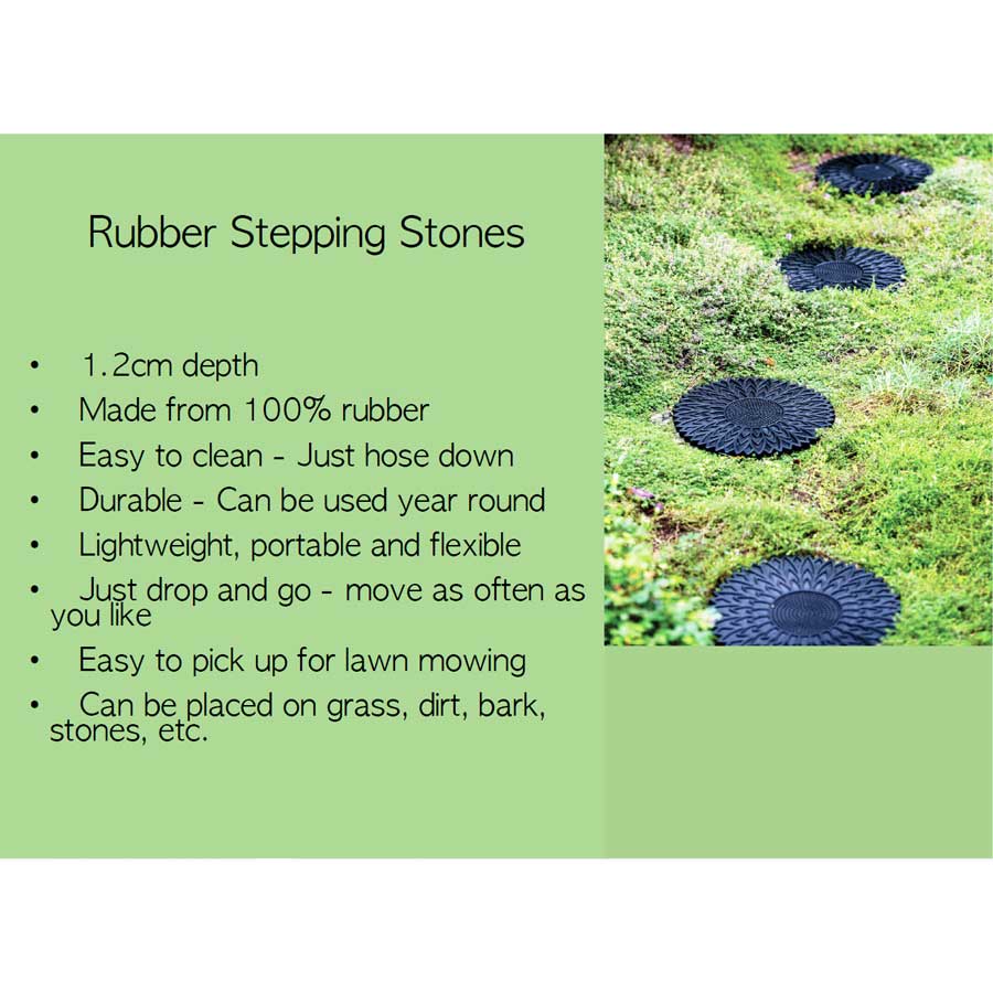 HRB Homeware Rubber Stepping Stones - Round Sunflower | Koop.co.nz