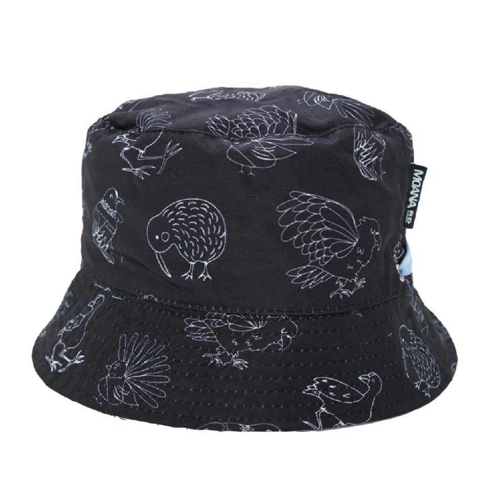 Moana Road Kids Reversible Bucket Hat - Blue/Black | Koop.co.nz