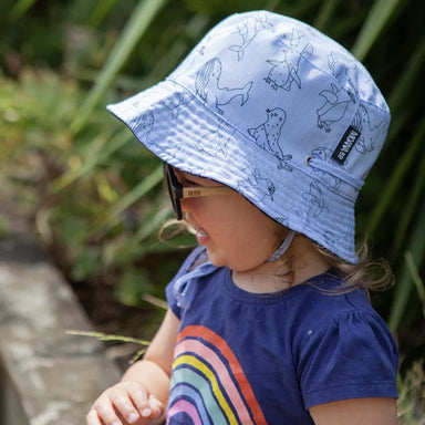 Moana Road Kids Reversible Bucket Hat - Blue/Black | Koop.co.nz