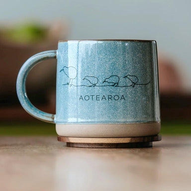 Moana Road Ceramic Glazed Mug & Coaster Lid - Kiwi | Koop.co.nz