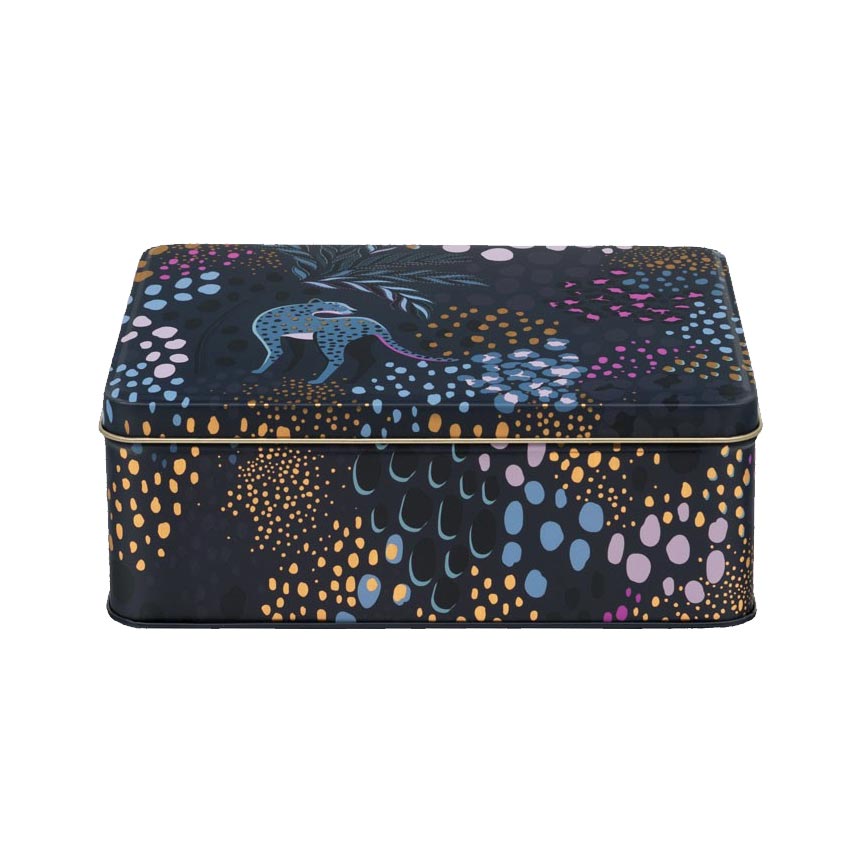 Sara Miller Midnight Leopard Bakery Tin | Koop.co.nz