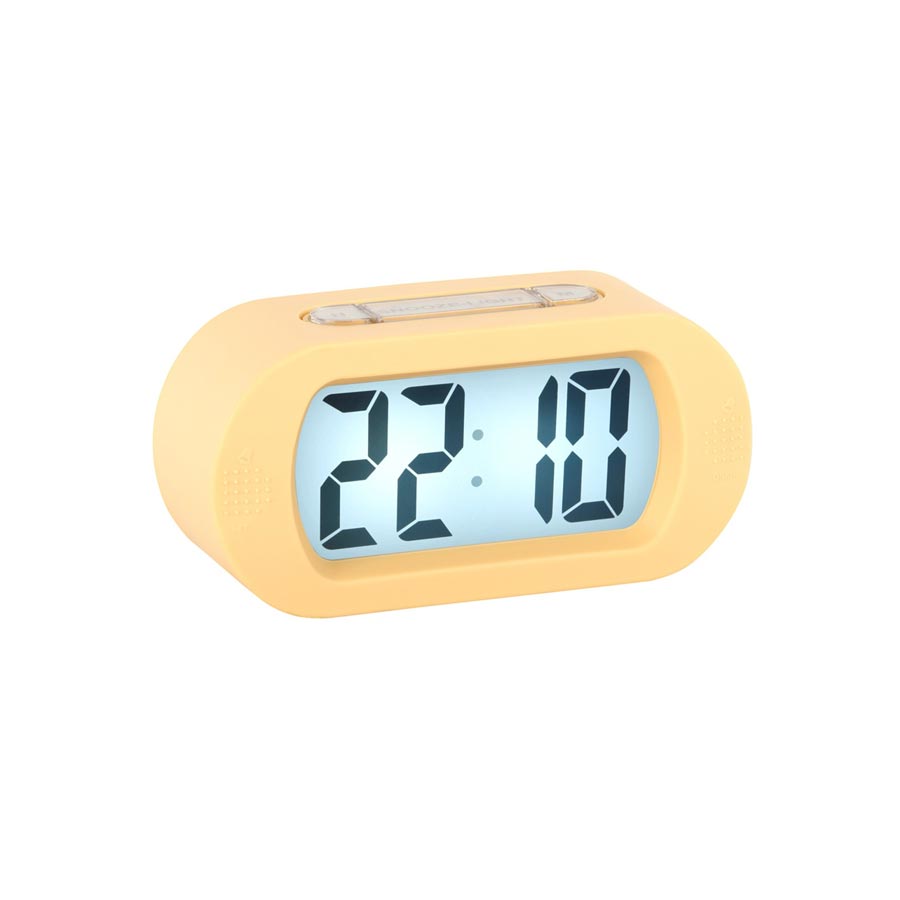 Karlsson Gummy Digital Alarm Clock Soft Yellow Karlsson Alarm Clocks