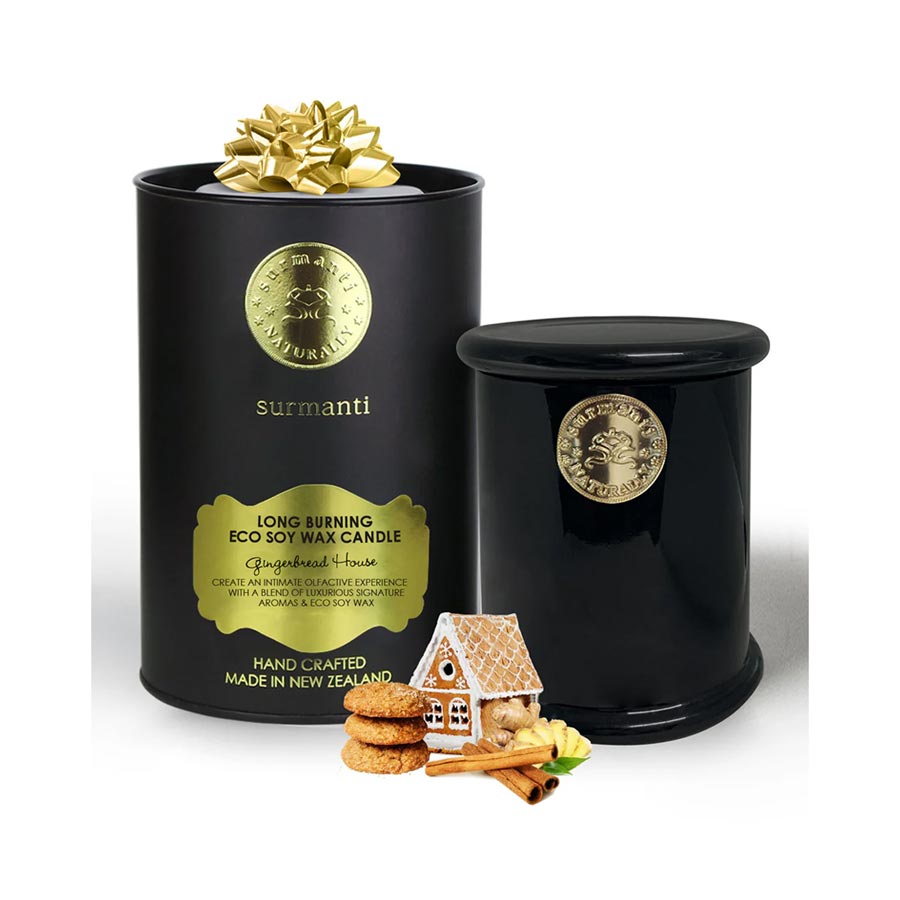 Surmanti Long Burning Eco Soy Wax Candle – Gingerbread House (Limited Edition) | Koop.co.nz