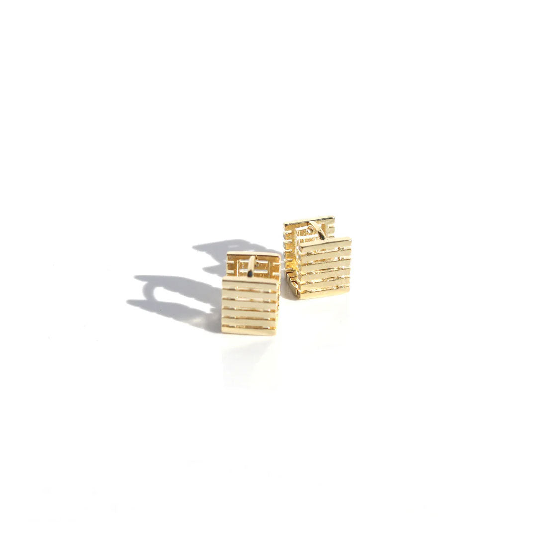 Queen Of The Foxes Gold Box Huggie Earrings | Koop.co.nz