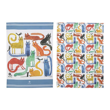 Ashdene Quirky Cats Tea Towel Set (2pc) | Koop.co.nz