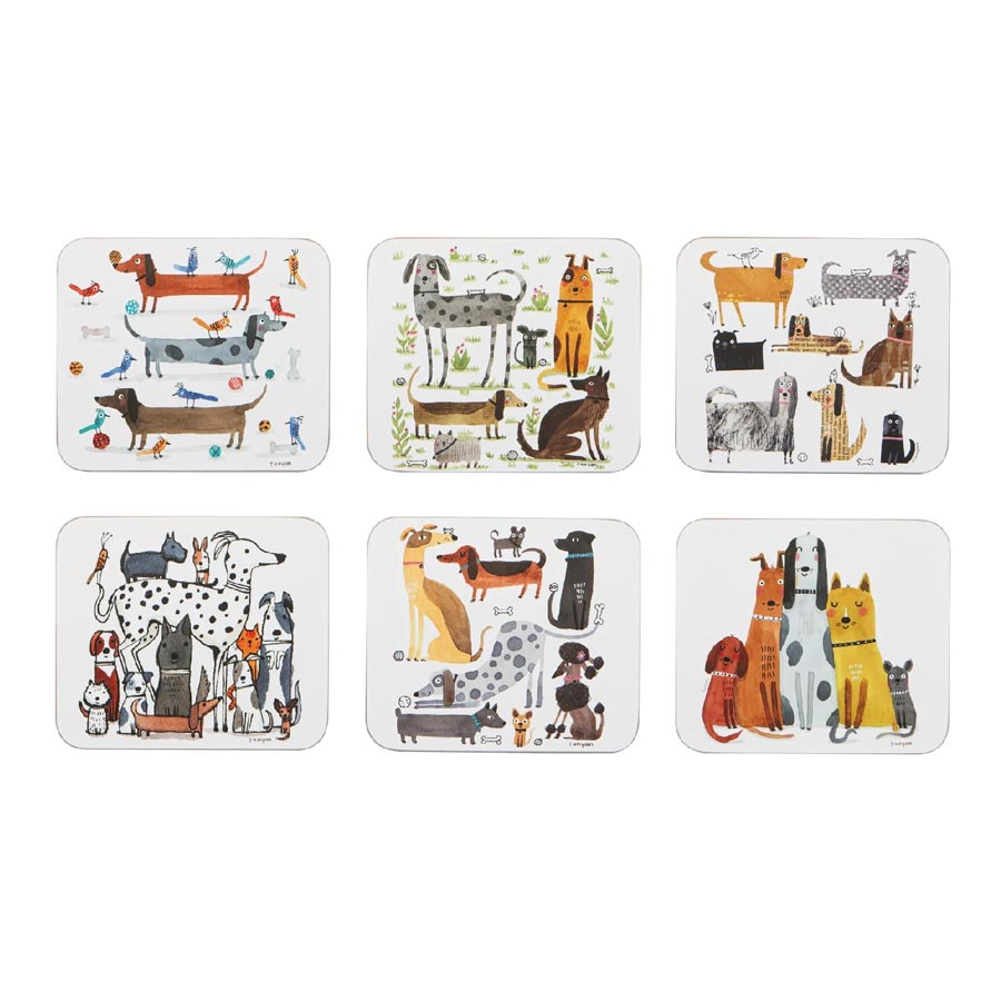 Ashdene Canine Capers Puppers Coaster Set/6 | Koop.co.nz