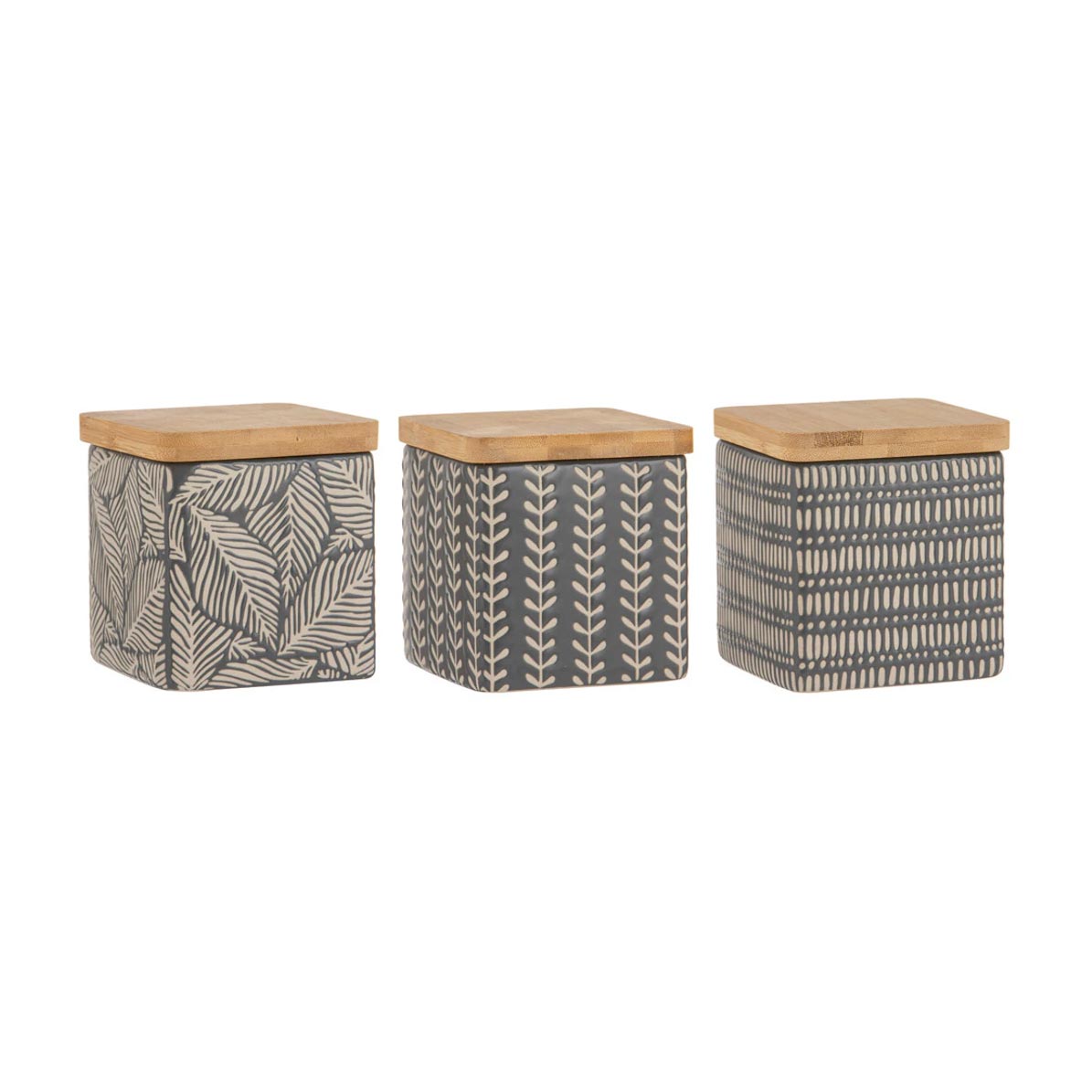 Ladelle Orion Charcoal Canister Set (3pc) | Koop.co.nz