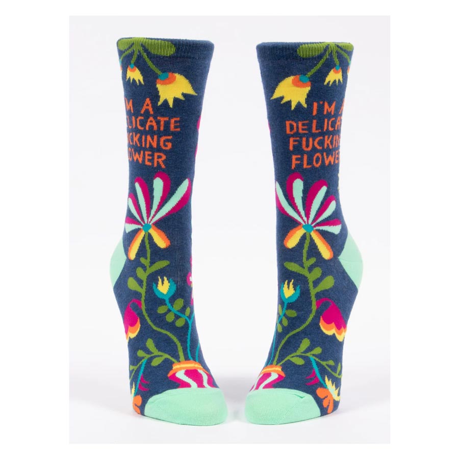 Blue Q Women's Socks - Delicate F*cking Flower | Koop.co.nz