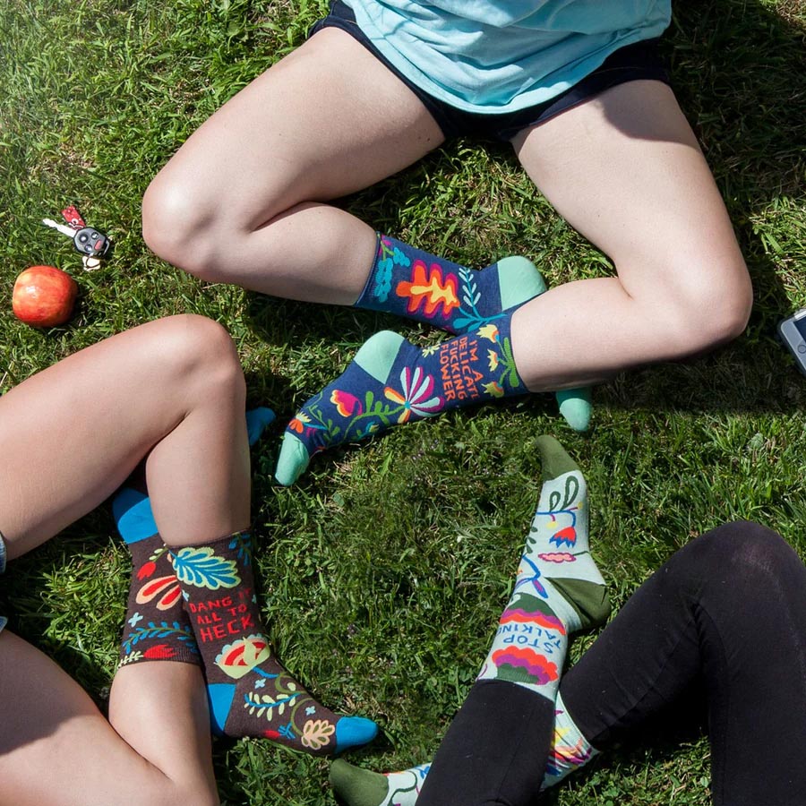 Blue Q Women's Socks - Delicate F*cking Flower | Koop.co.nz