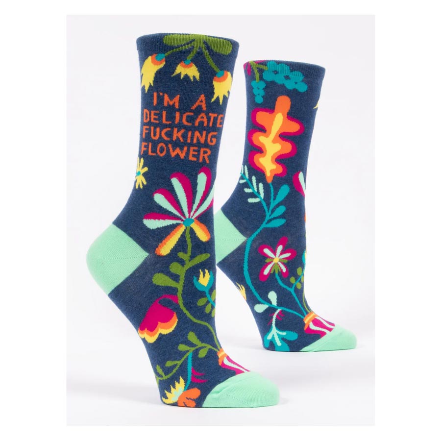 Blue Q Women's Socks - Delicate F*cking Flower | Koop.co.nz