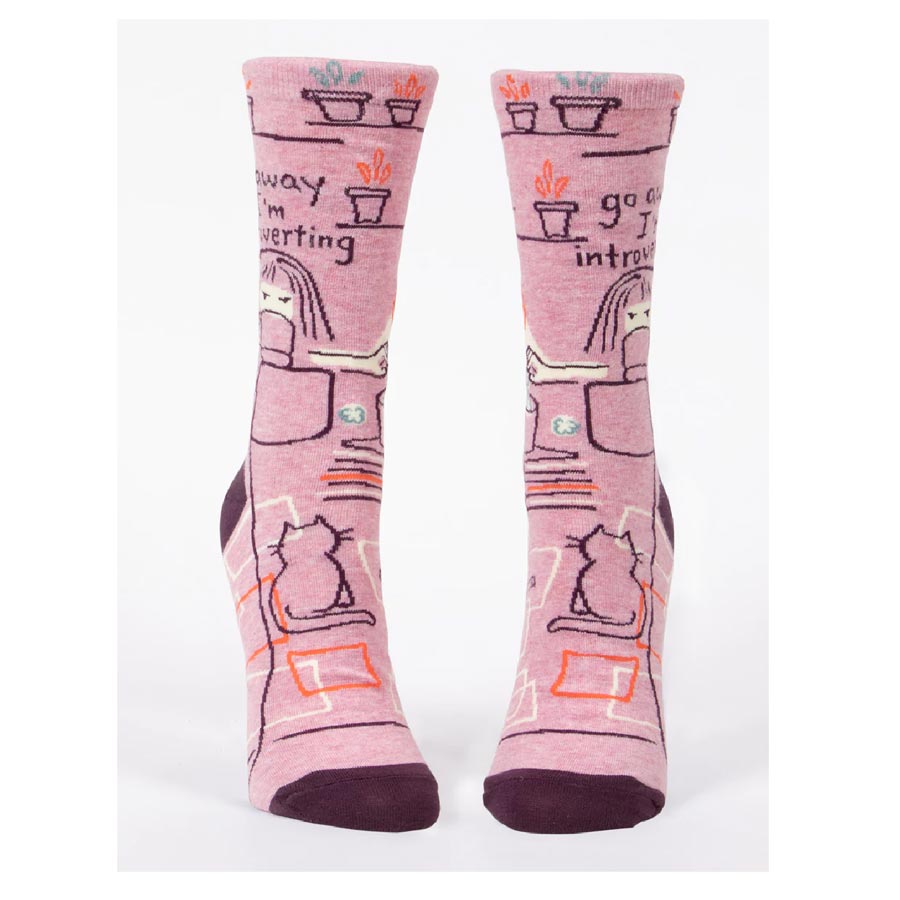 Blue Q Women's Socks - Go Away I'm Introverting | Koop.co.nz