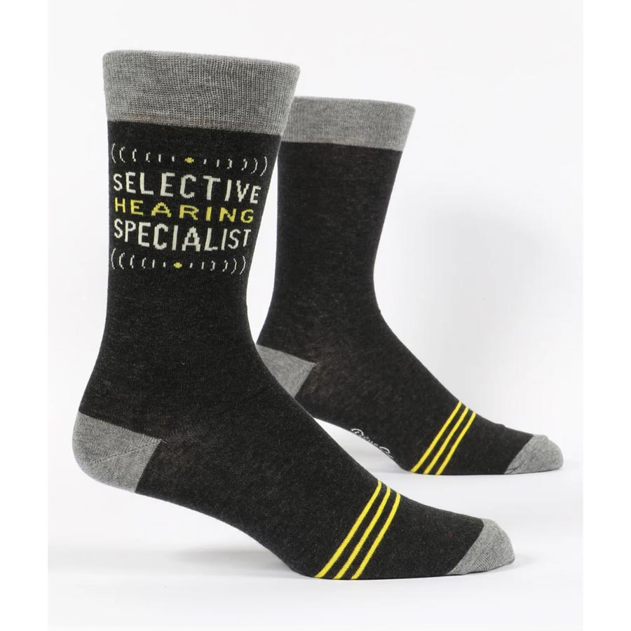 Blue Q Men's Socks - Selective Hearing Specialist | Koop.co.nz