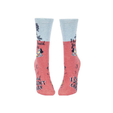 Blue Q Women's Socks - I Heard You & I Don't Care | Koop.co.nz