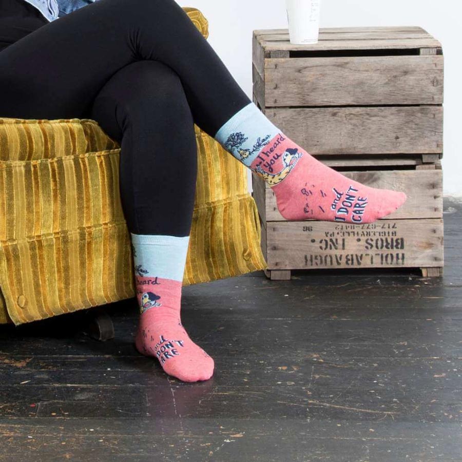 Blue Q Women's Socks - I Heard You & I Don't Care | Koop.co.nz