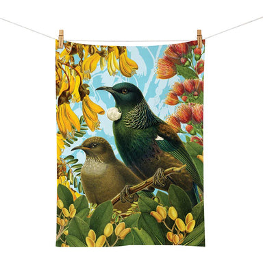 100% New Zealand Botanical Tui Tea Towel | Koop.co.nz