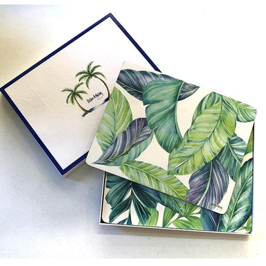 Cinnamon Tropical Leaves Placemat Set/6 | Koop.co.nz