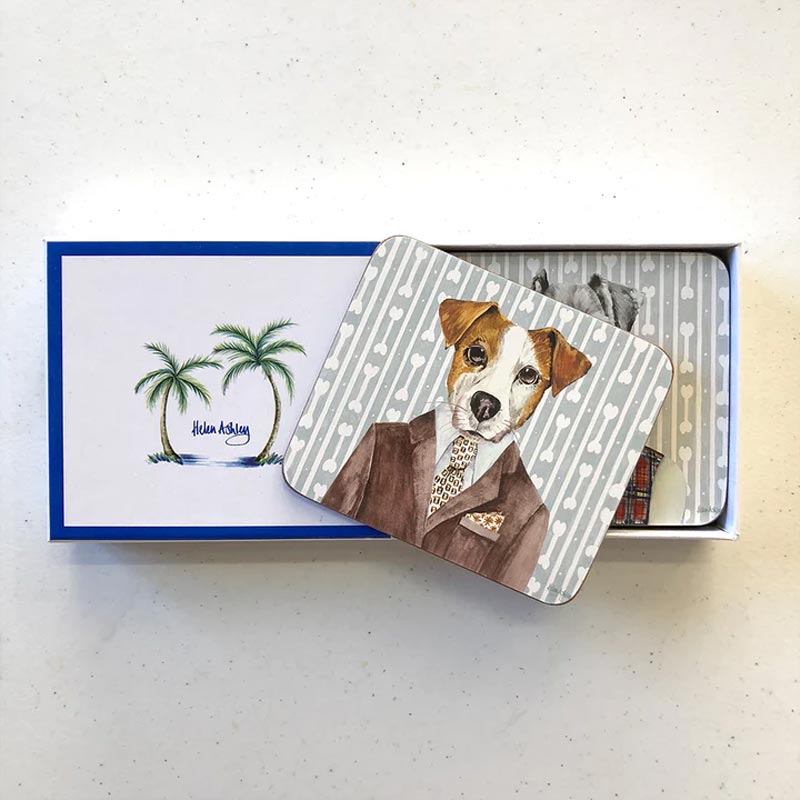 Cinnamon Dogs Dinner Coaster Set/6 | Koop.co.nz