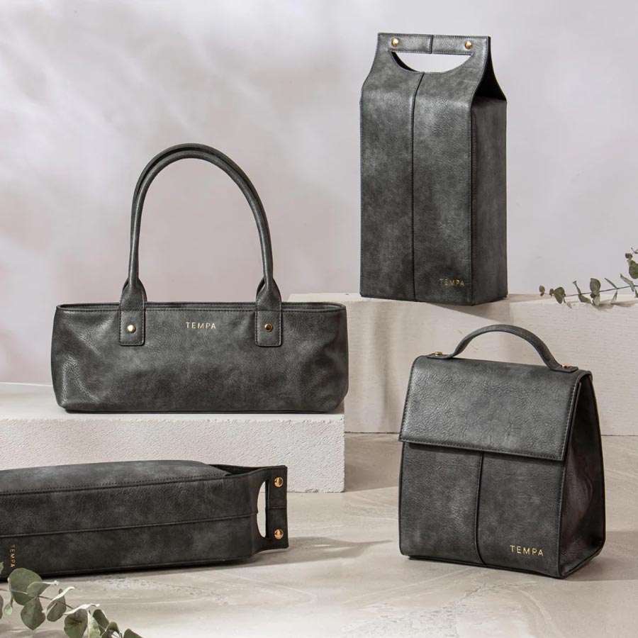 Ladelle Harley Single Wine Bag - Charcoal | Koop.co.nz