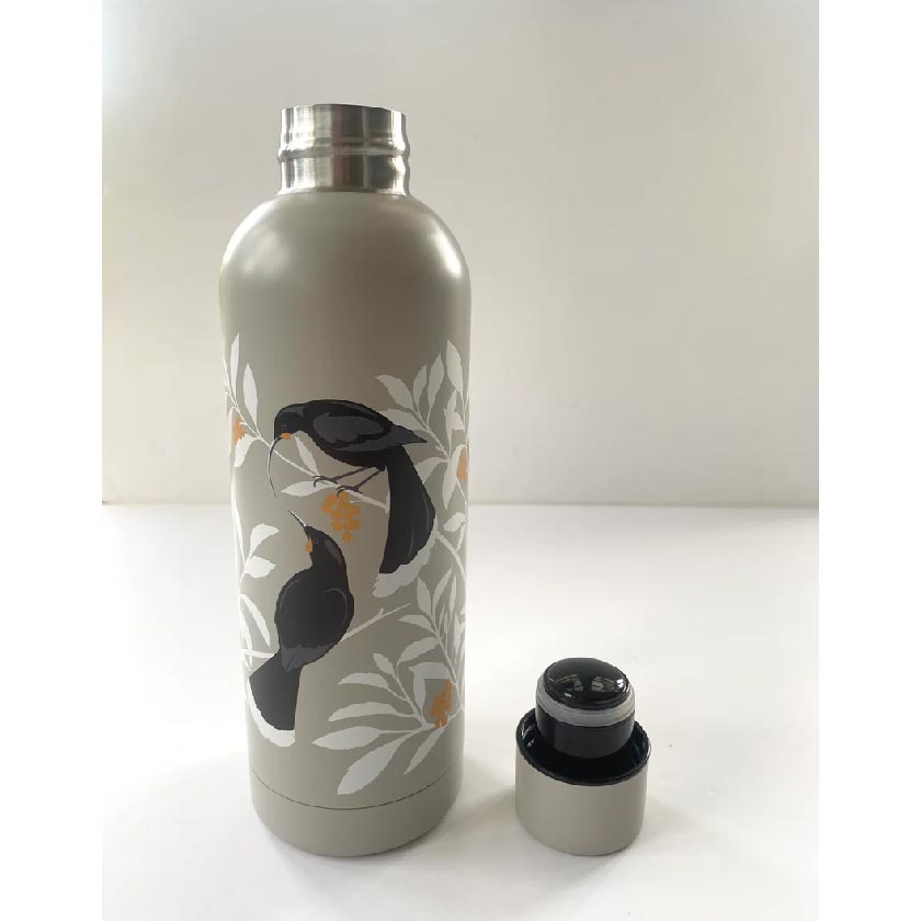 Hansby Design Insulated Stainless Steel Water Bottle - Huia (500ml) | Koop.co.nz