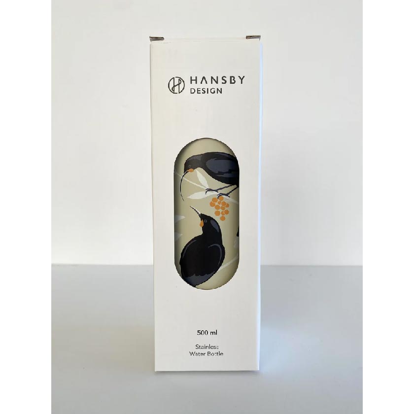 Hansby Design Insulated Stainless Steel Water Bottle - Huia (500ml) | Koop.co.nz