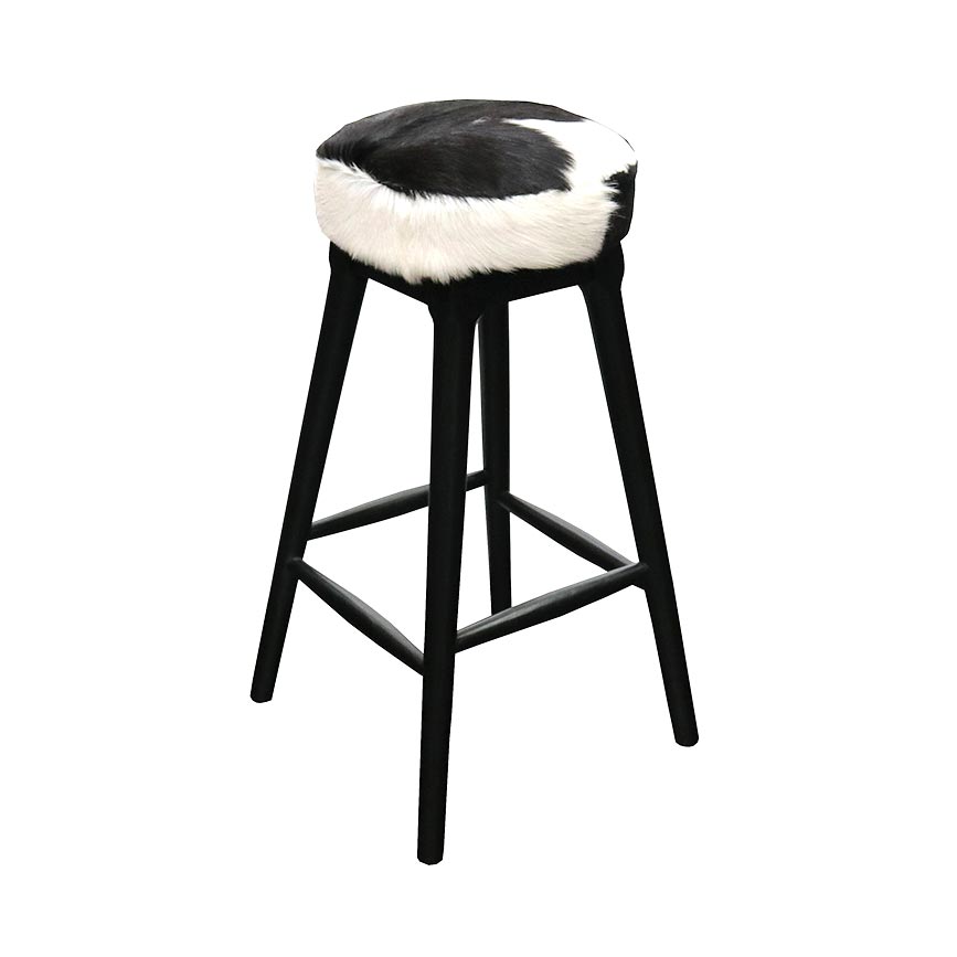 Le Forge Rocko Black Goat Fur Counter Stool Goat Hide Bar Stools Nz Koop — Koop 