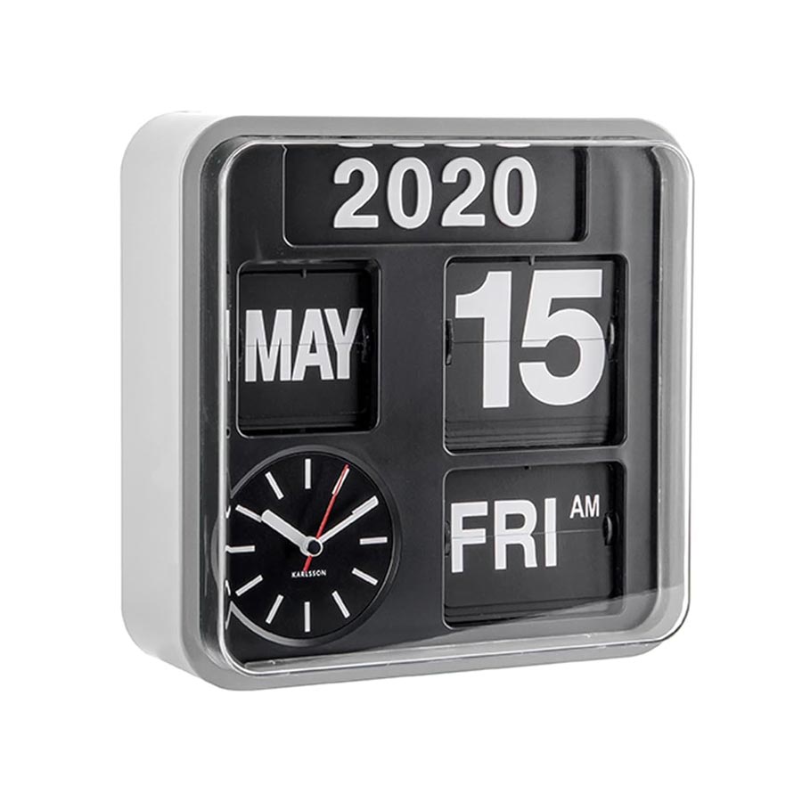 Karlsson Mini Flip Clock – Silver | Koop.co.nz