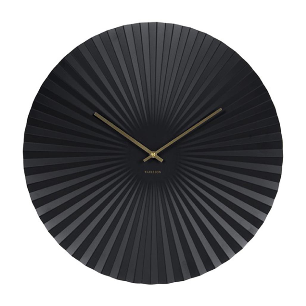 Karlsson Sensu Black XL Steel Clock (50cm) | Koop.co.nz