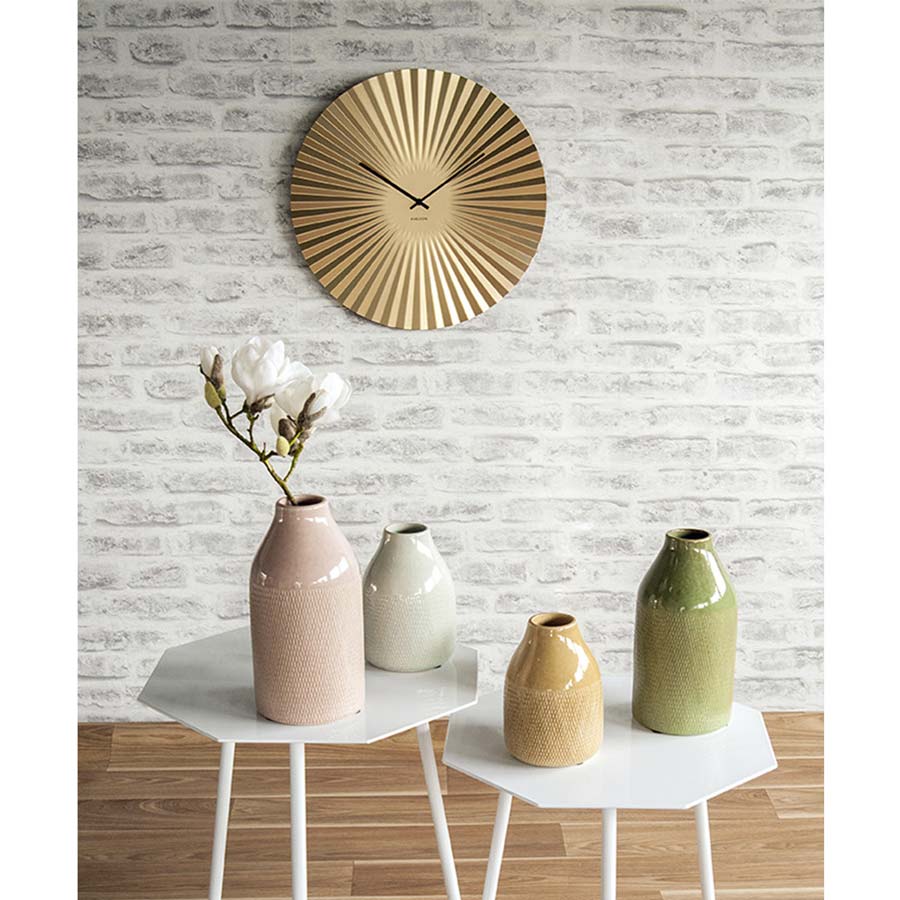 Karlsson Sensu Gold XL Steel Clock (50cm) | Koop.co.nz