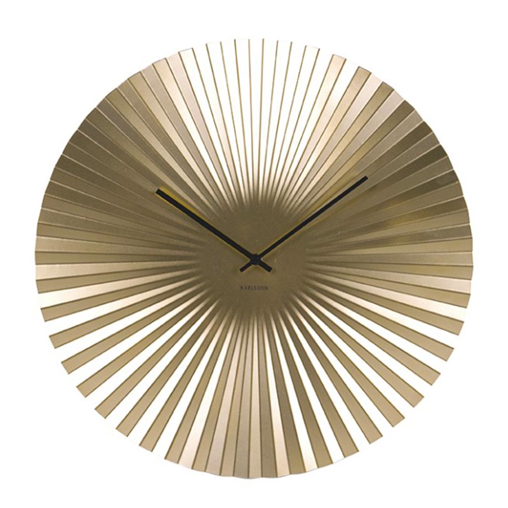 Karlsson Sensu Gold XL Steel Clock (50cm) | Koop.co.nz