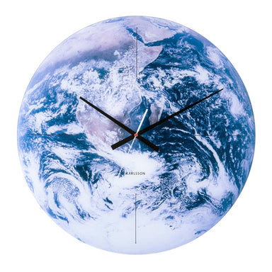 Karlsson Glass Earth Clock (60cm) | Koop.co.nz