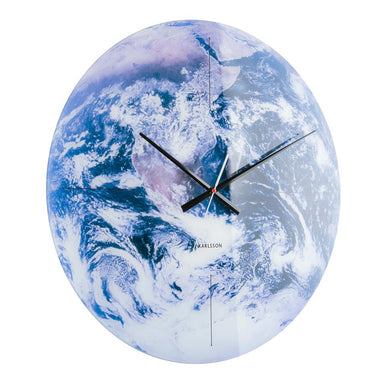 Karlsson Glass Earth Clock (60cm) | Koop.co.nz