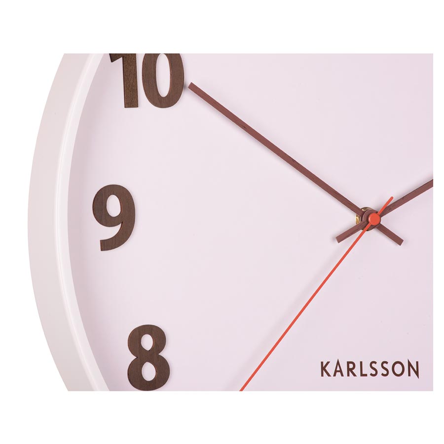 Karlsson Summertime Wall Clock – Soft Pink (40cm) | Koop.co.nz