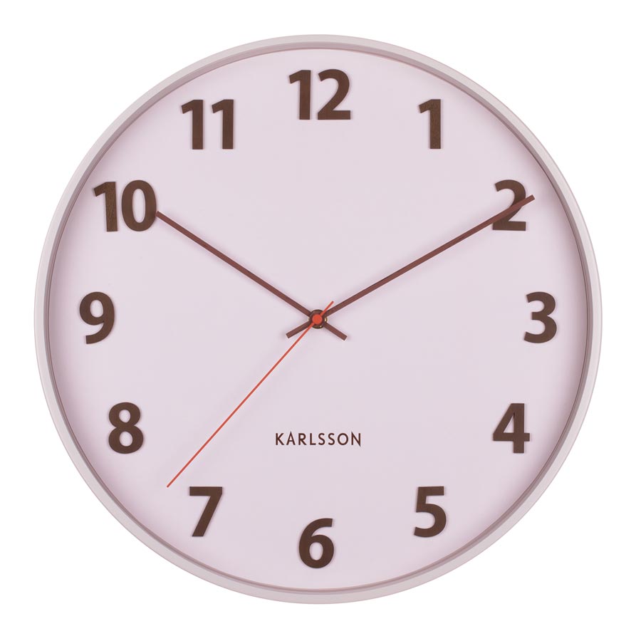 Karlsson Summertime Wall Clock – Soft Pink (40cm) | Koop.co.nz