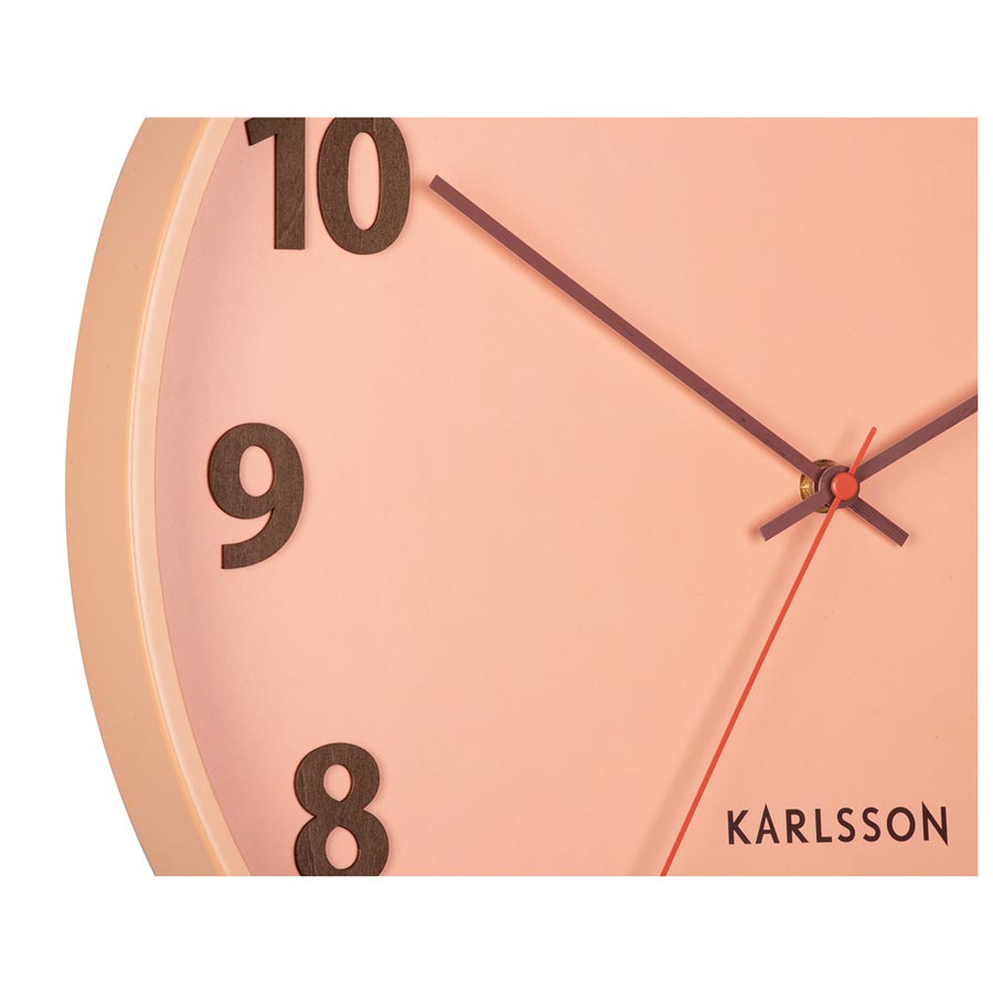 Karlsson Summertime Wall Clock – Soft Orange (40cm) | Koop.co.nz