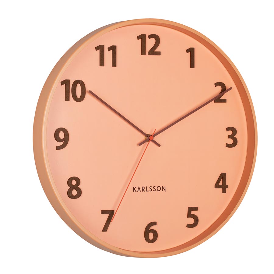 Karlsson Summertime Wall Clock – Soft Orange (40cm) | Koop.co.nz