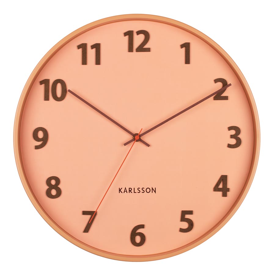 Karlsson Summertime Wall Clock – Soft Orange (40cm) | Koop.co.nz