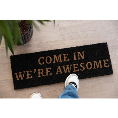 PT Home Come In We're Awesome Doormat - Black/Natural | Koop.co.nz