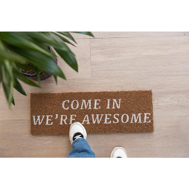 PT Home Come In We're Awesome Doormat - Natural/White | Koop.co.nz