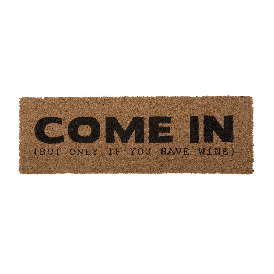 PT Home Come In Wine Doormat - Natural/Black | Koop.co.nz