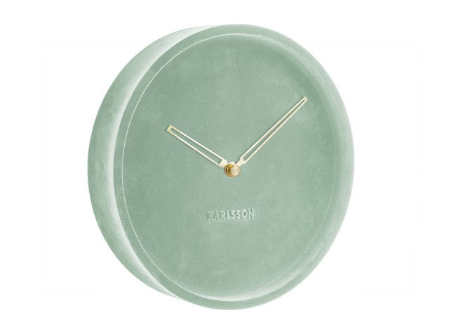 Lush Velvet Wall Clock - Grayed Jade (30cm)