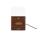 Karlsson Frosted LED Alarm Clock with Light - Dark Wood | Koop.co.nz