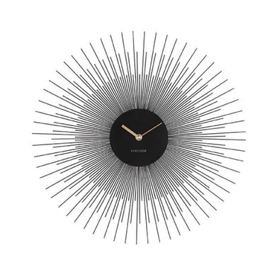 Karlsson Peony Wall Clock – Medium Black (45cm) | Koop.co.nz