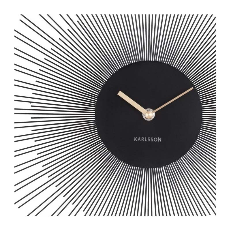 Karlsson Peony Wall Clock – Large Black (60cm) | Koop.co.nz