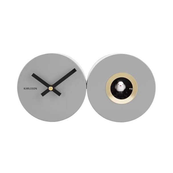 Karlsson Duo Cuckoo Wall Clock - Grey | Koop.co.nz