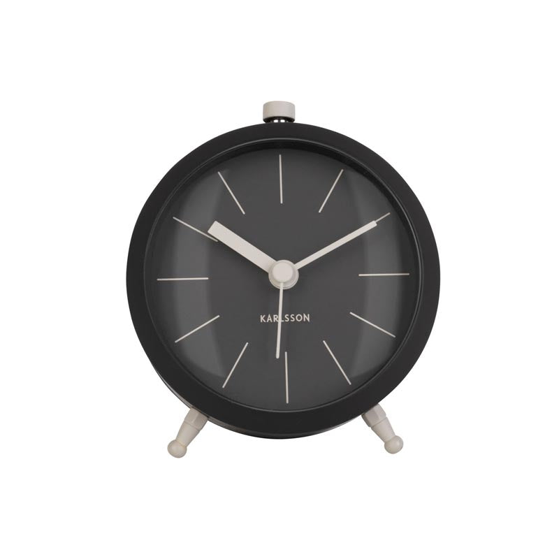 Karlsson Button Alarm Clock Black - Karlsson Alarm Clocks NZ | KOOP ...